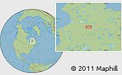 Savanna Style Location Map of the area around 55° 11' 31" N, 73° 1' 30" W