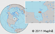 Gray Location Map of the area around 55° 11' 31" N, 79° 49' 29" W