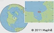 Savanna Style Location Map of the area around 55° 11' 31" N, 79° 49' 29" W