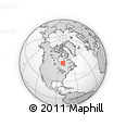 Outline Map of the Area around 55° 11' 31" N, 80° 40' 30" W, rectangular outline