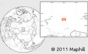 Blank Location Map of the area around 55° 11' 31" N, 96° 7' 30" E