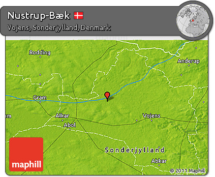 Physical 3D Map of Nustrup-Bæk