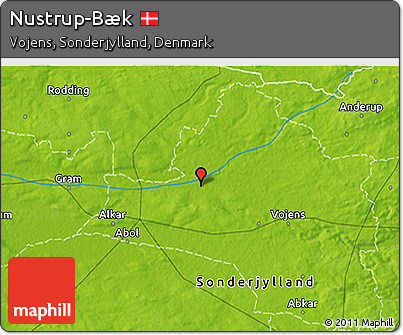 Physical 3D Map of Nustrup-Bæk
