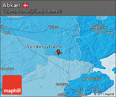 Political 3D Map of Abkær