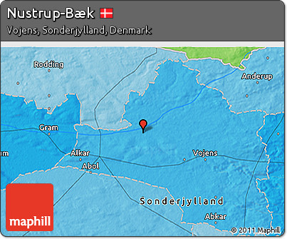 Political 3D Map of Nustrup-Bæk