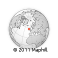 Outline Map of the Area around 55° 11' 31" N, 9° 16' 30" W, rectangular outline