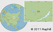 Savanna Style Location Map of the area around 55° 34' 4" N, 104° 37' 30" E