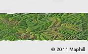 Satellite Panoramic Map of the area around 55° 34' 4" N, 104° 37' 30" E