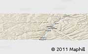 Shaded Relief Panoramic Map of the area around 55° 34' 4" N, 105° 28' 29" E