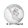 Outline Map of the Area around 55° 34' 4" N, 107° 1' 30" W, rectangular outline