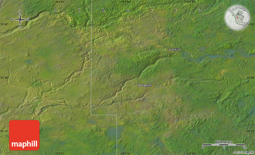 Satellite Map of Conklin