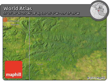 Satellite Map of the Area around 55° 34' 4" N, 119° 46' 30" W