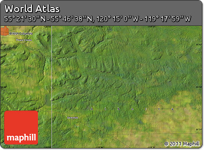 Satellite Map of the Area around 55° 34' 4" N, 119° 46' 30" W