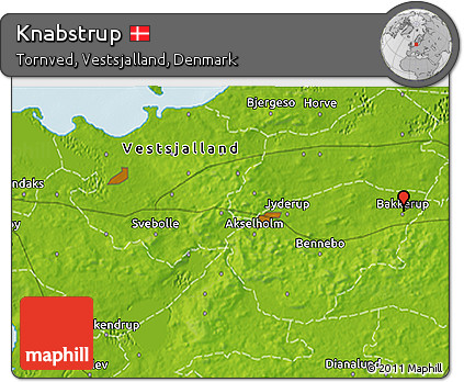Physical 3D Map of Knabstrup