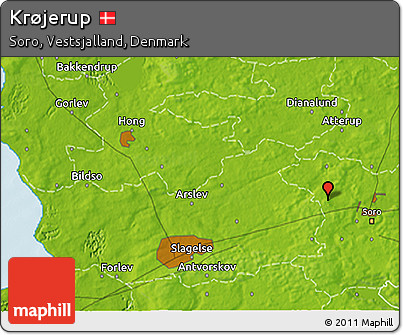 Physical 3D Map of Krøjerup
