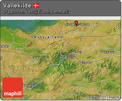 Satellite 3D Map of Vallekilde