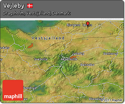 Satellite 3D Map of Vejleby