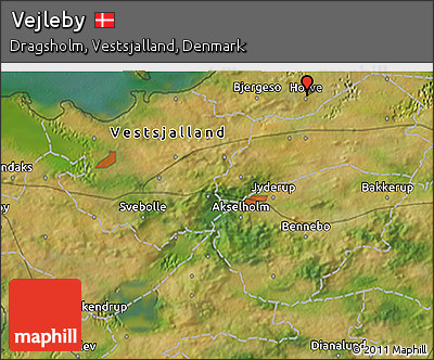 Satellite 3D Map of Vejleby