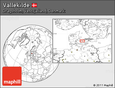 Blank Location Map of Vallekilde