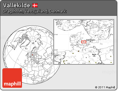 Blank Location Map of Vallekilde