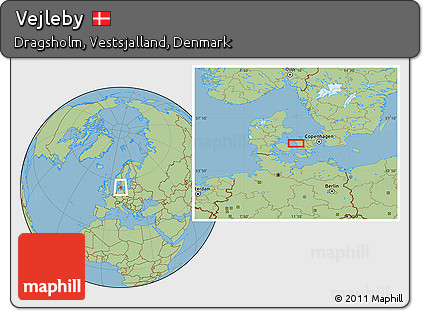 Savanna Style Location Map of Vejleby