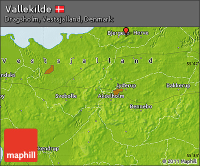 Physical Map of Vallekilde