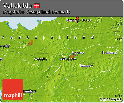 Physical Map of Vallekilde
