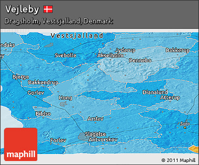 Political Panoramic Map of Vejleby