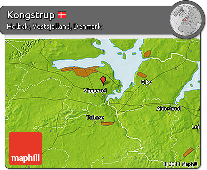 Physical 3D Map of Kongstrup