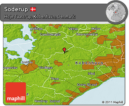 Physical 3D Map of Soderup
