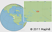 Savanna Style Location Map of the area around 55° 34' 4" N, 122° 19' 29" W