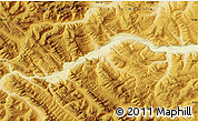 Physical Map of the area around 55° 34' 4" N, 122° 19' 29" W