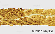Physical Panoramic Map of the area around 55° 34' 4" N, 122° 19' 29" W