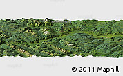 Satellite Panoramic Map of the area around 55° 34' 4" N, 122° 19' 29" W