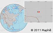 Gray Location Map of the area around 55° 34' 4" N, 126° 43' 29" E