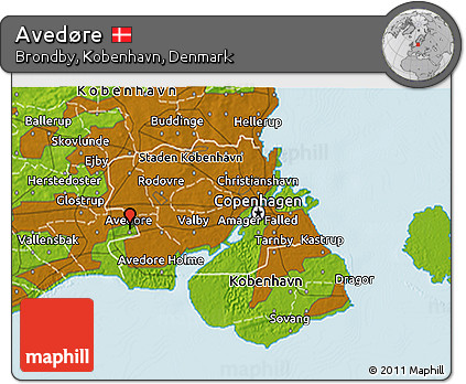 Physical 3D Map of Avedøre