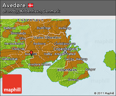 Physical 3D Map of Avedøre