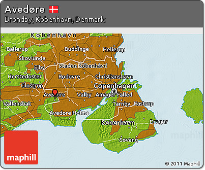 Physical 3D Map of Avedøre