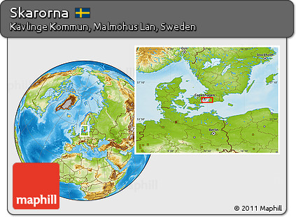 Physical Location Map of Skarorna