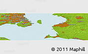 Physical Panoramic Map of Vangede