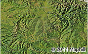 Satellite Map of the area around 55° 34' 4" N, 130° 7' 30" E