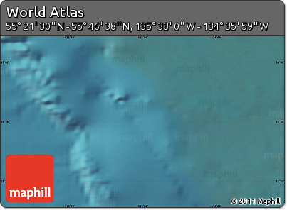 Satellite Map of the Area around 55° 34' 4" N, 135° 4' 29" W
