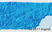 Political 3D Map of the area around 55° 34' 4" N, 136° 4' 29" E