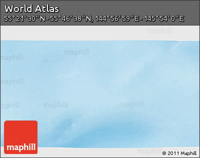 Physical 3D Map of the Area around 55° 34' 4" N, 145° 25' 30" E