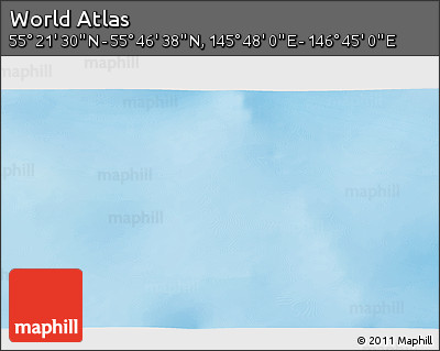 Physical 3D Map of the Area around 55° 34' 4" N, 146° 16' 30" E
