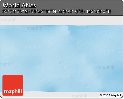 Physical 3D Map of the Area around 55° 34' 4" N, 146° 16' 30" E
