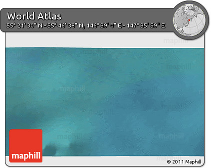 Satellite 3D Map of the Area around 55° 34' 4" N, 147° 7' 30" E