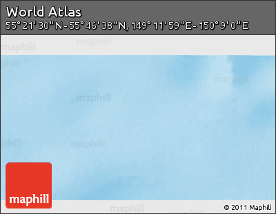 Physical 3D Map of the Area around 55° 34' 4" N, 149° 40' 30" E