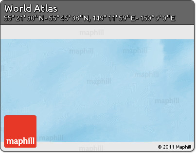 Physical 3D Map of the Area around 55° 34' 4" N, 149° 40' 30" E