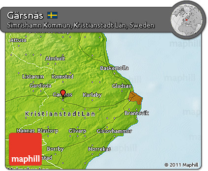Physical 3D Map of Gärsnäs